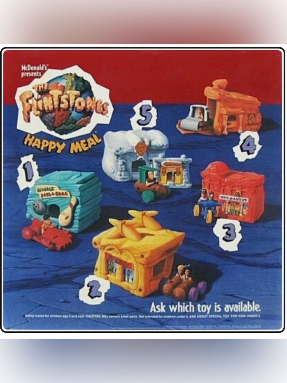 Vintage McDonald's The Flintstones Stone Playset Toy